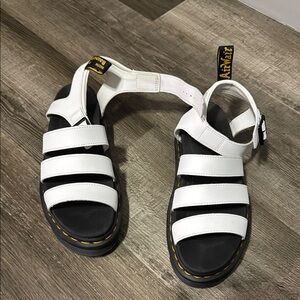 Dr. Martens Blair Platform White Sandals